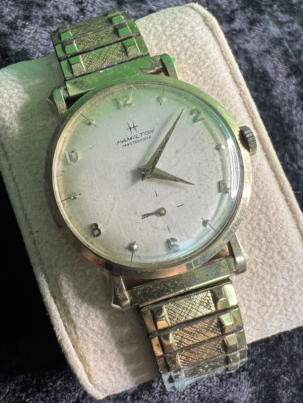10 KT Gold HAMILTON MASTERPIECE WATCH Award Scott Paper Co For Parts Not Working